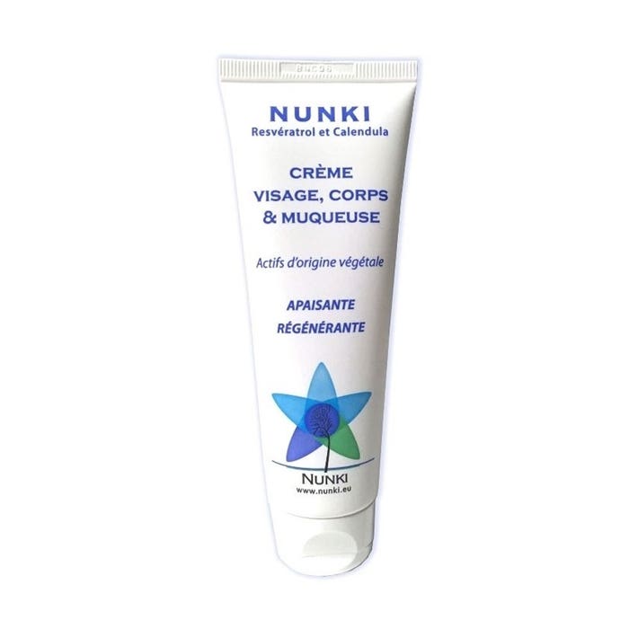Nunki Crema para cara, cuerpo y mucosas Calmante y regenerador 75 ml