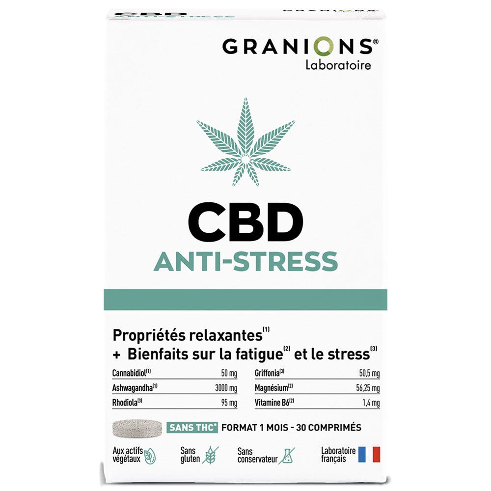 Granions CBD antiestrés 30 comprimidos