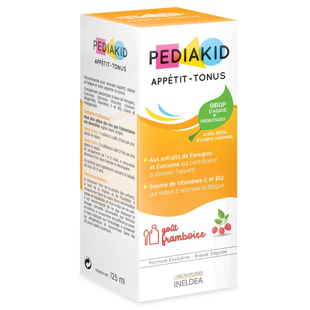 Pediakid Apetito y tono jarabe sabor frambuesa 125ml