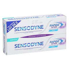 Sensodyne Dentífrico Rapide protección larga duración 2x75ml