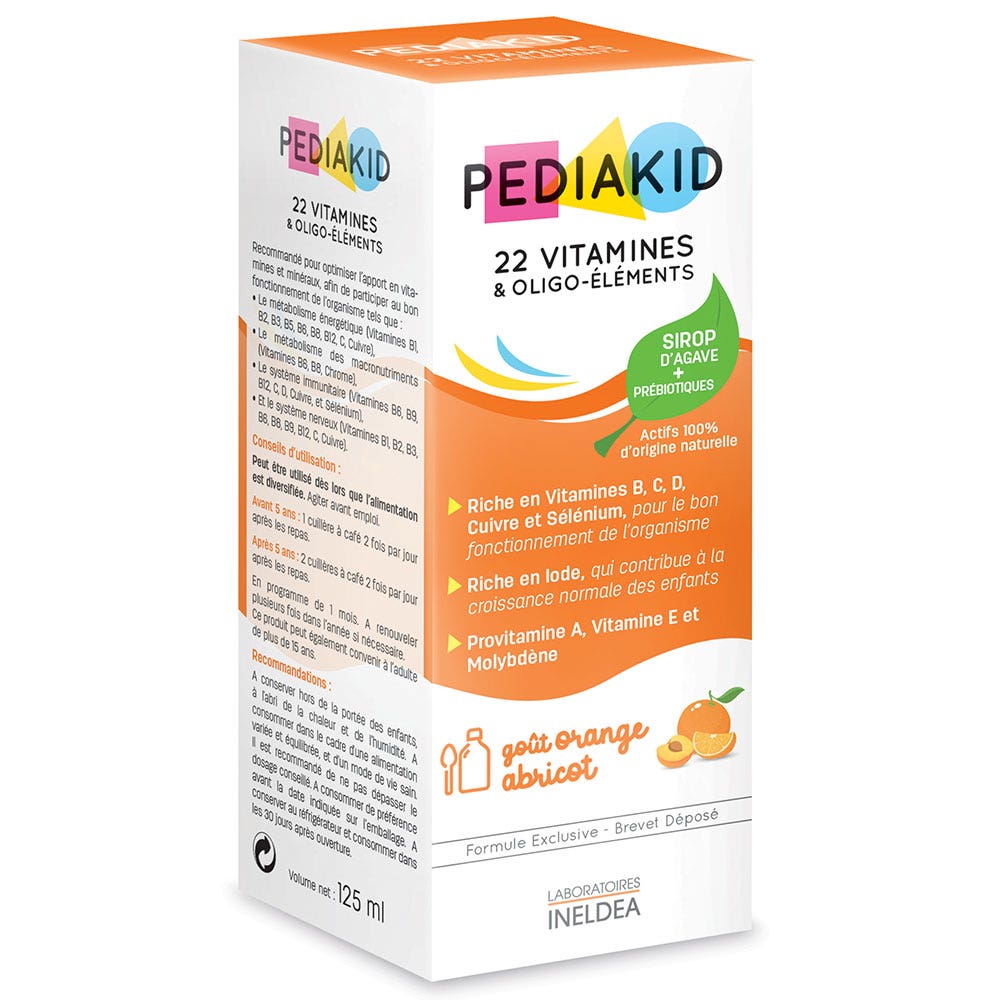 Pediakid 22 Vitaminas y Oligoelementos Jarabe 125ml