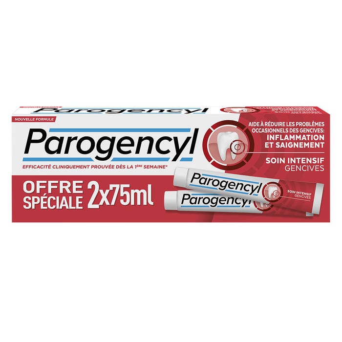Pasta dentífrica Intensive Gum Care 2x75ml Parogencyl