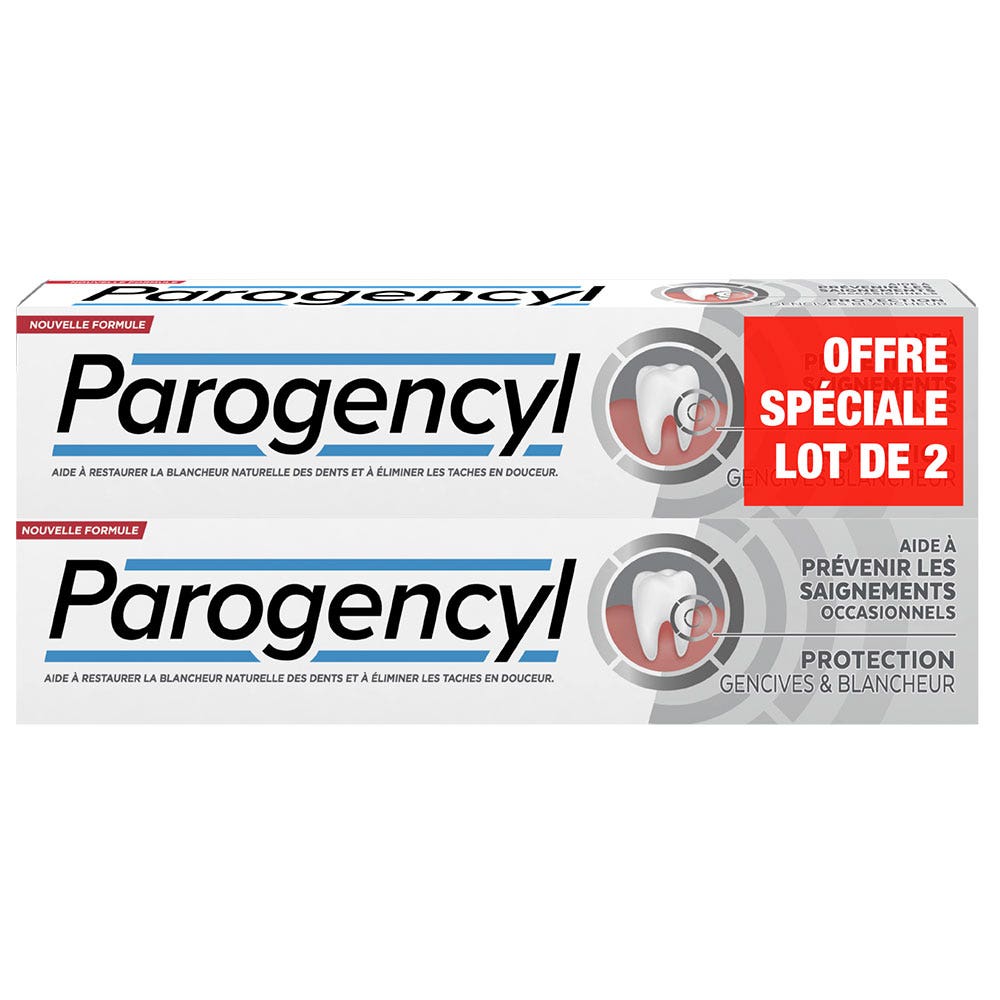 Parogencyl Blanqueador de encías prevención pasta dentífrica 2x75ml