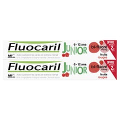 Fluocaril Pasta dentífrica Junior Frutos Rojos 6-12 años 2x75ml