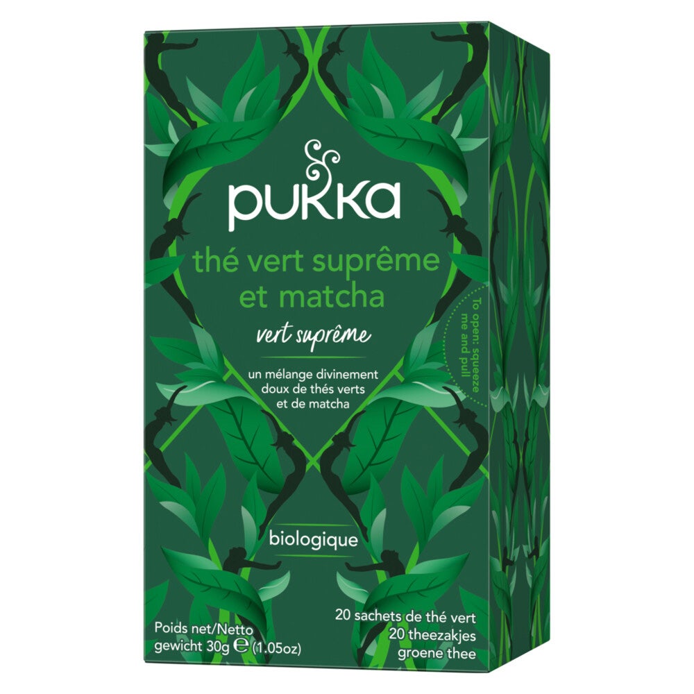 Pukka Tés energéticos y vitales - Té verde Suprême matcha x 20 sobres