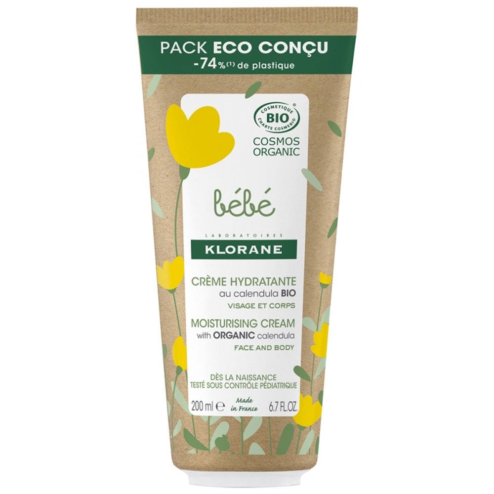 Klorane Bebé Crema hidratante caléndula bio 200ml