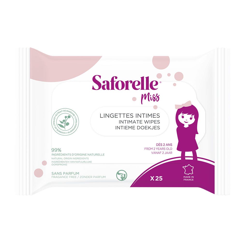 Saforelle Miss Toallitas íntimas biodegradables x25