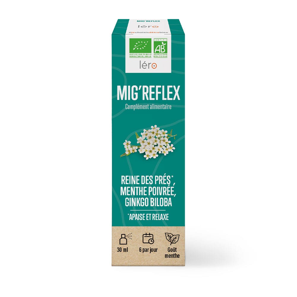 Lero Mig'Reflex Calmante y relajante BIO Sabor a menta 30 ml