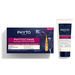Phyto Phytocyane Estuche anticaída reaccional para mujer estrés, dieta, postparto