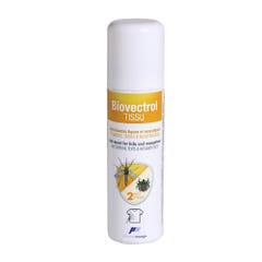 Pharmavoyage Biovectrol Tela en spray repelente de garrapatas y mosquitos Ropa, tiendas y mosquiteras 100 ml