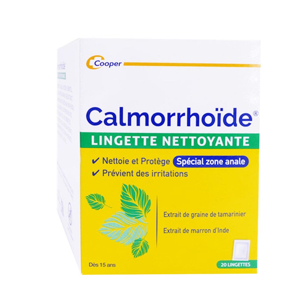 Cooper Toallitas limpiadoras Calmorrhoide 20 toallitas