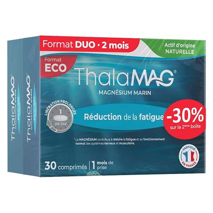Reducción del cansancio Magnesio marino 2x30 comprimidos LP Thalamag