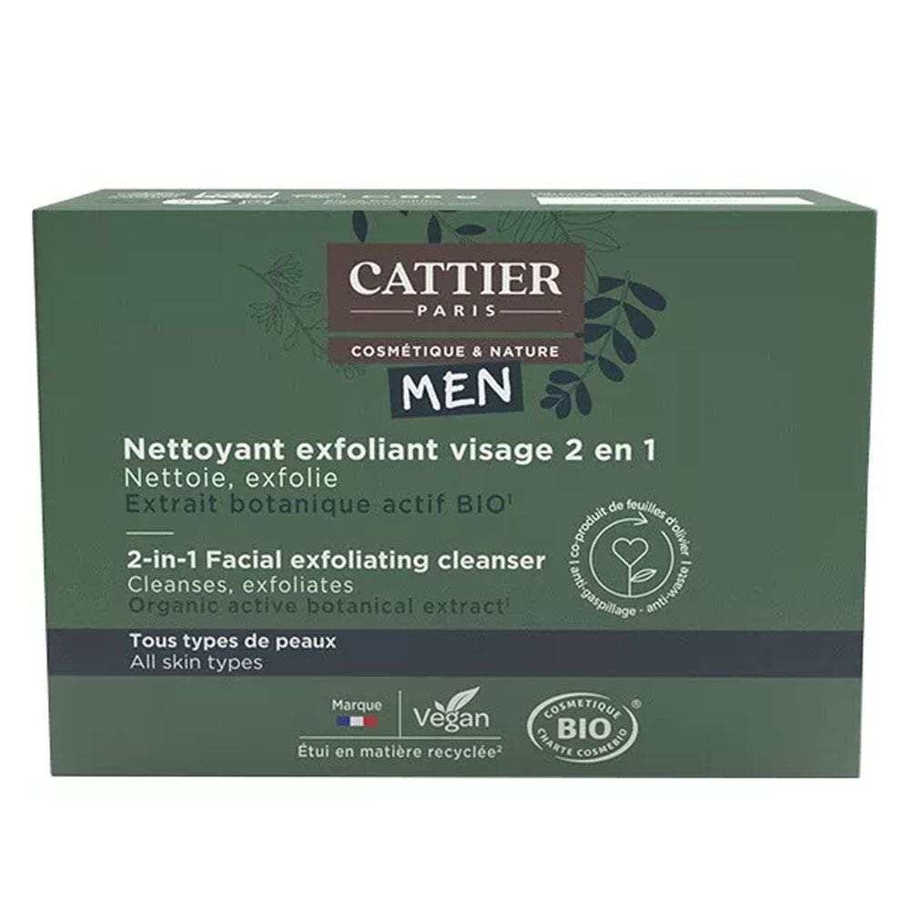 Cattier Hombre Limpiador Exfoliante 2 en 1 - Solidea orgánica 85g