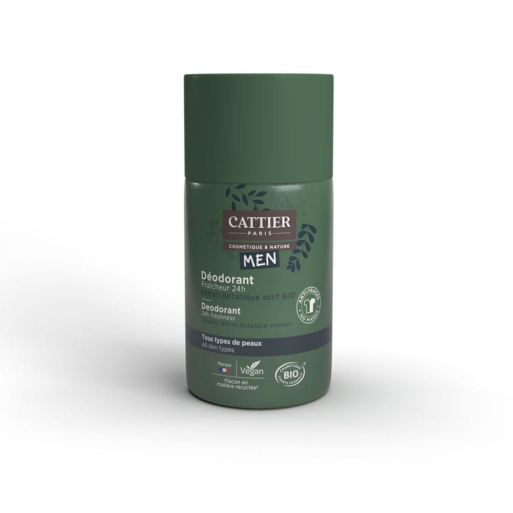 Cattier Hombre Desodorante Roll on ecológico 24 horas de frescura 50 ml