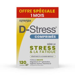 Synergia D-Stress Comprimidos Eco Pack 120 Comprimidos Pack 1 Mes Synergia Comprimidos Eco Pack Caja de 1Mes 120 comprimidos