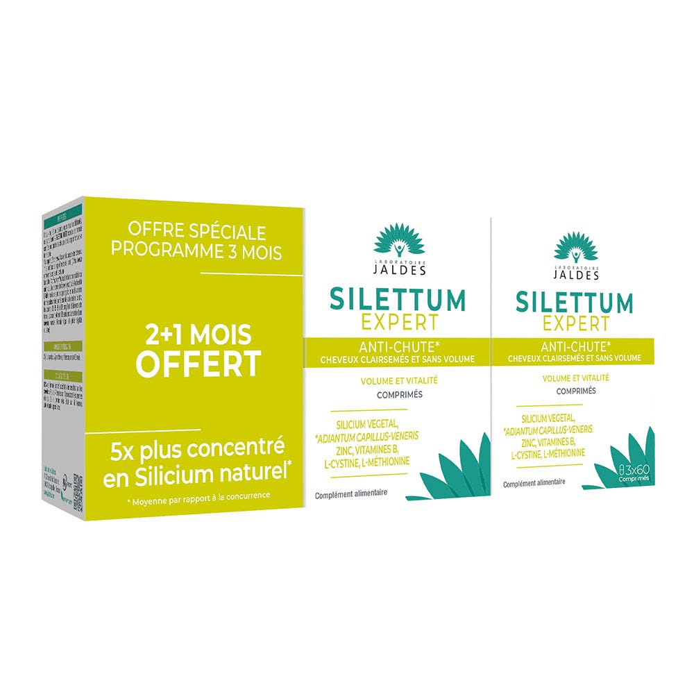 Jaldes Silettum Expert anticaída Cabello fino y sin volumen 180 comprimidos