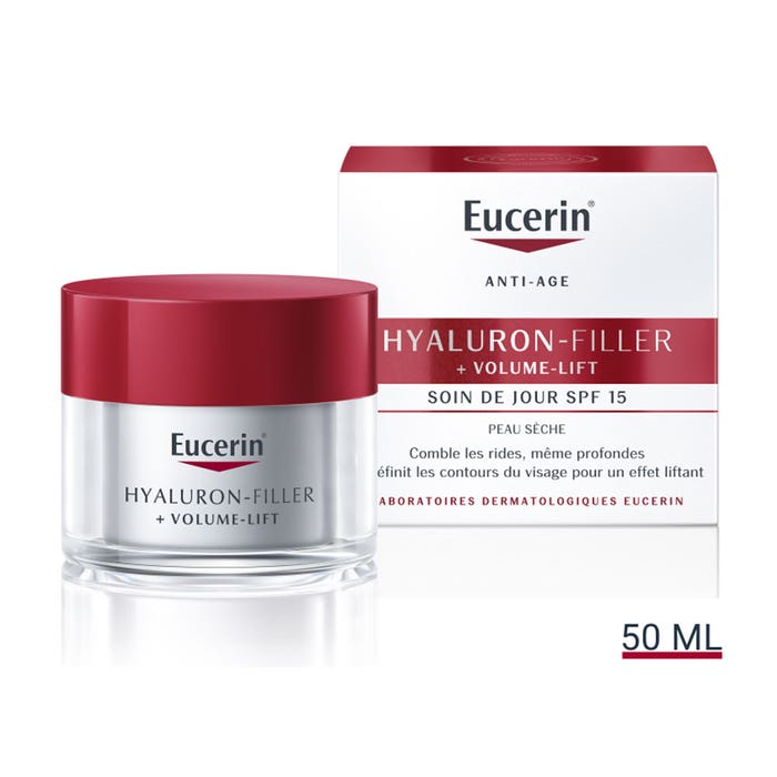 Eucerin Hyaluron-Filler + Volume Lift Crema de día SPF15 pieles secas 50ml