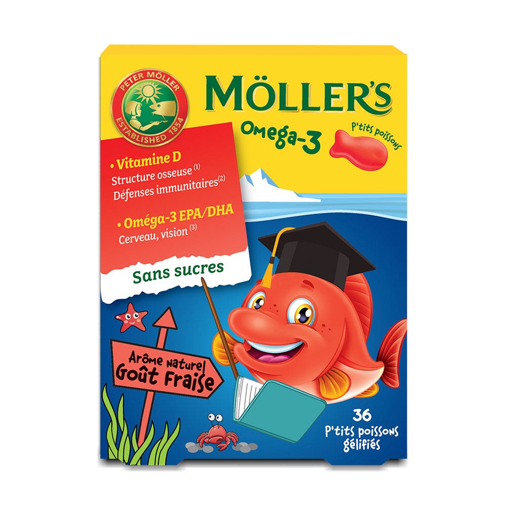 Moller'S Oméga-3 Pequeños peces 36 cápsulas