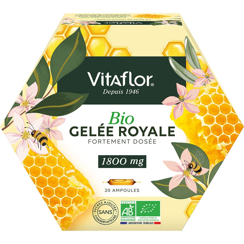 Vitaflor Jalea Real bio 1800mg 20 ampollas