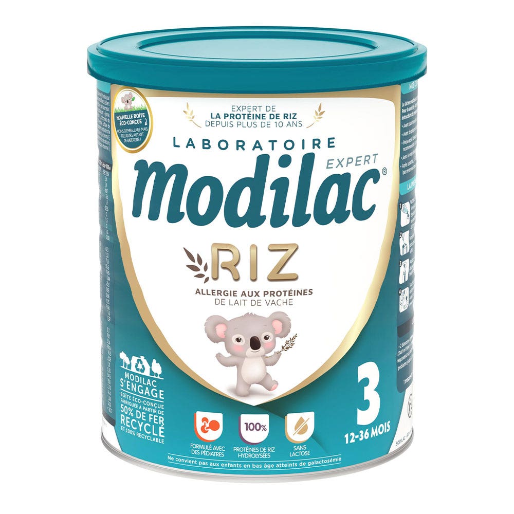 Modilac Arroz Leche crecimiento 3ª edad Expert arroz de 12 a 36 meses 800g