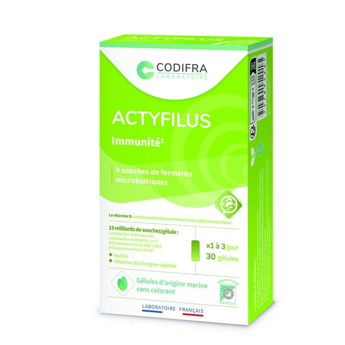 Codifra Actyfilus Fermentos microbióticos 30 cápsulas