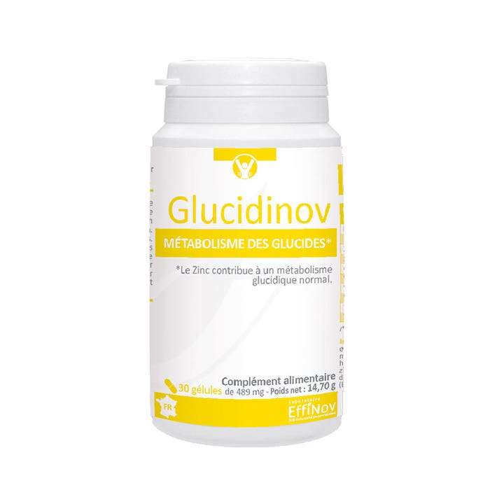 Glucidinov 30 cápsulas Mantener los niveles de azúcar en sangre Effinov Nutrition