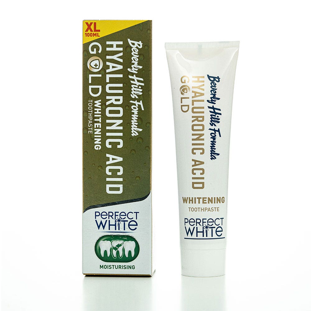 Beverly Hills Formula Perfect White Dentífrico Gold con ácido hialurónico 100 ml