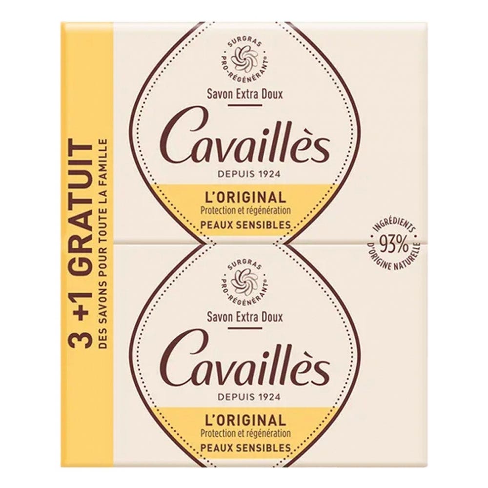 Rogé Cavaillès Surgras Actif Jabón Extra Suave 4x250g