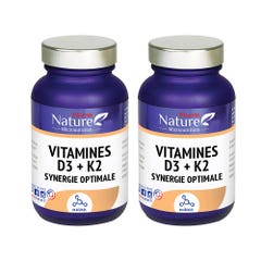 Nature Attitude Vitaminas D3 + K2 2x60 cápsulas