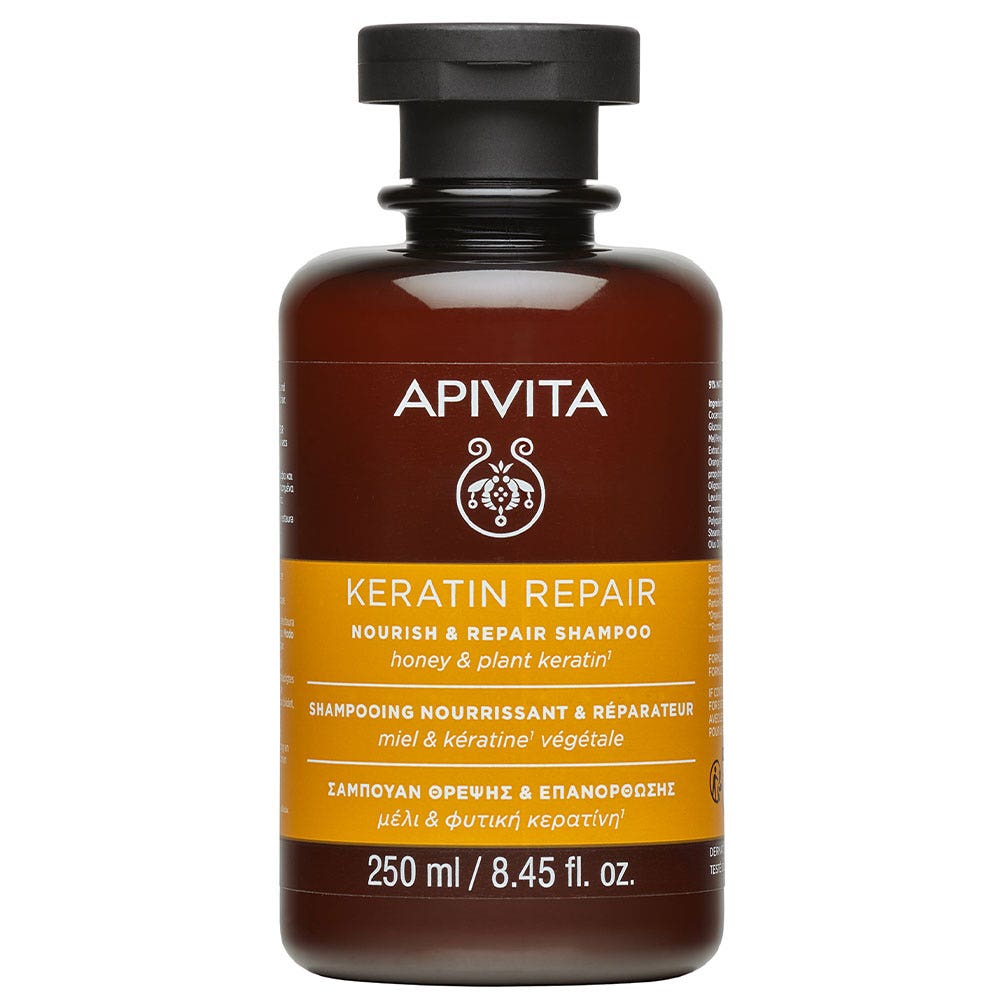 Apivita Keratin Repair Champú nutritivo y reparador 250 ml