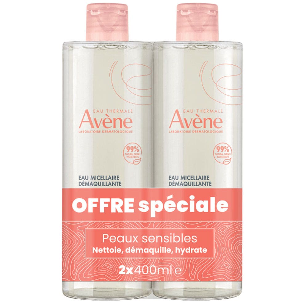 Avène Mis Esenciales Loción micelar pieles sensibles 2x400ml