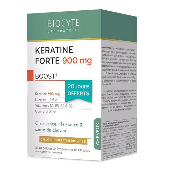 Biocyte Keratine Forte 900mg 3x40 cápsulas