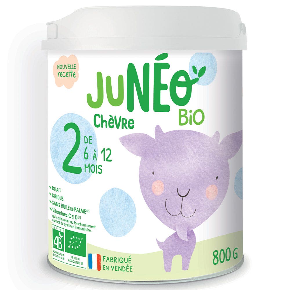 Juneo Cabra Leche de continuación bio 6 a 12 meses 800g
