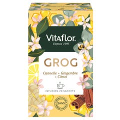Vitaflor Infusión vigorizante Grog 20 bolsas