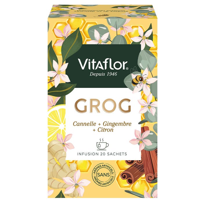 Infusión vigorizante Grog 20 bolsas Vitaflor