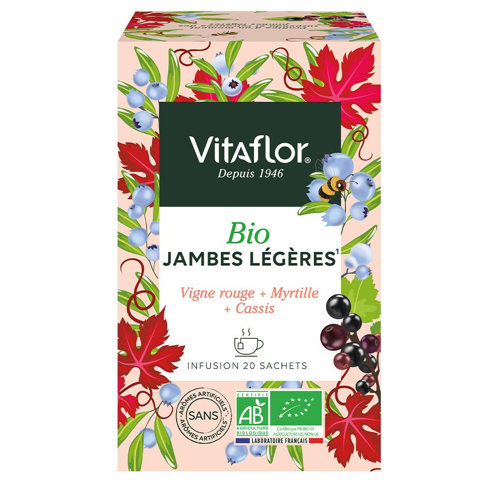 Vitaflor Herbal Tea Organic Piernas Ligeras 20 Bolsitas