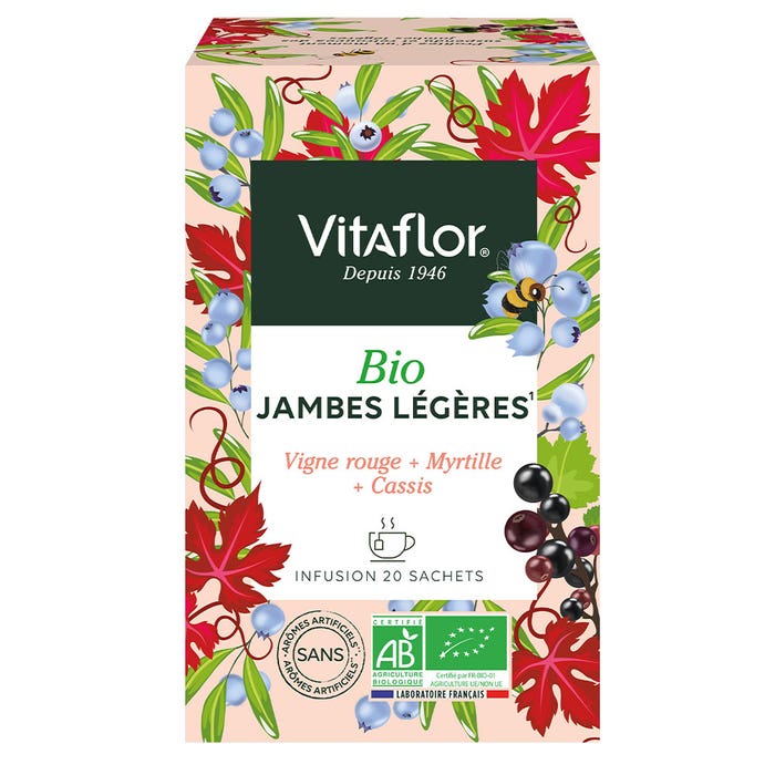 Herbal Tea Organic Piernas Ligeras 20 Bolsitas Vitaflor