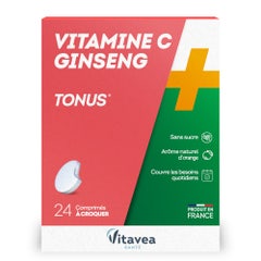 Vitavea Santé Vitamina C + Ginseng Tonus 24 Comprimidos
