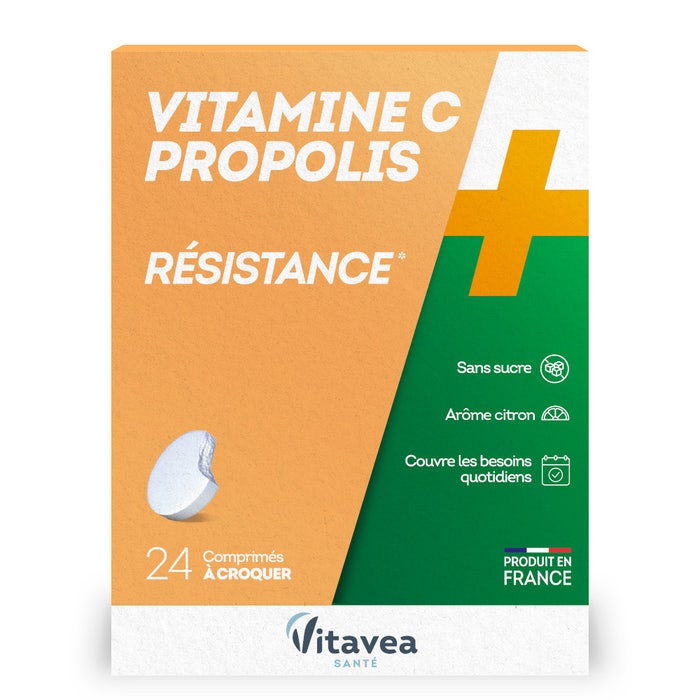 Vitavea Santé Vitamina C + Propoleo Résistance 24 Comprimidos Masticables