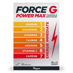 Vitavea Santé Force G Power Max Energie immédiate 10 ampollas