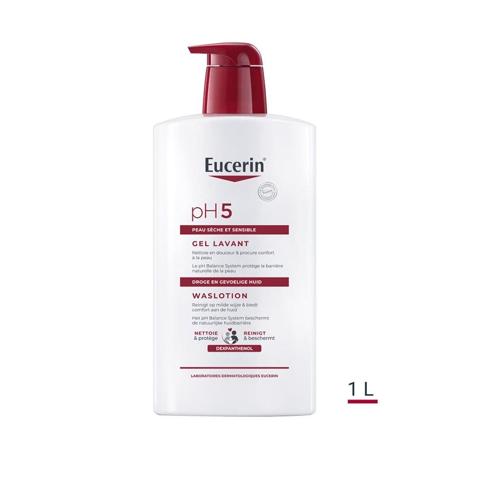 Eucerin Ph5 Gel Limpiador Pieles Sensibles y Secas 1L