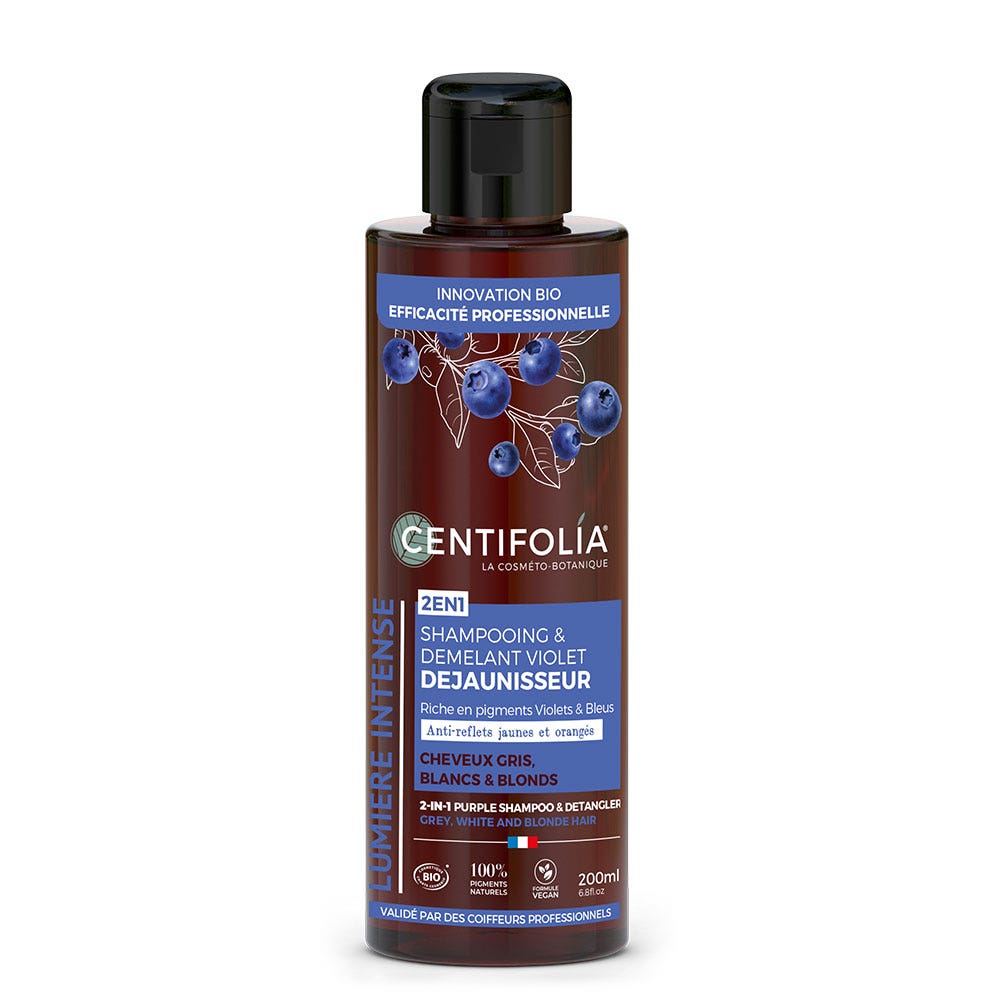 Centifolia Champú y acondicionador violeta bio Cabello gris, blanco y rubio 200 ml