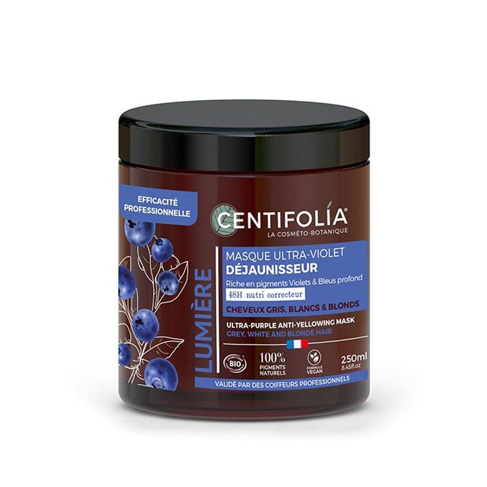 Centifolia Mascarilla ultravioleta bio Cabello gris, blanco y rubio 250 ml