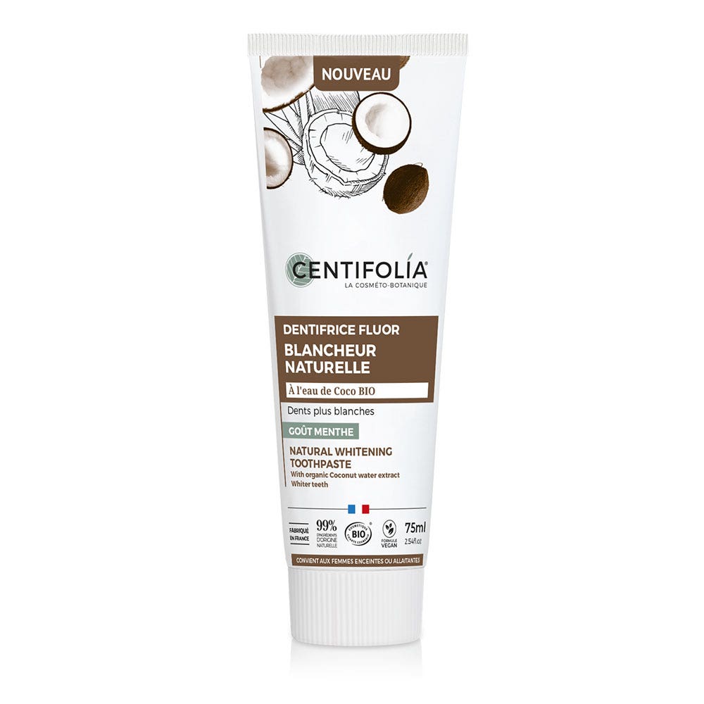 Centifolia Pasta de dientes blanqueadora con flúor Natural 75 ml