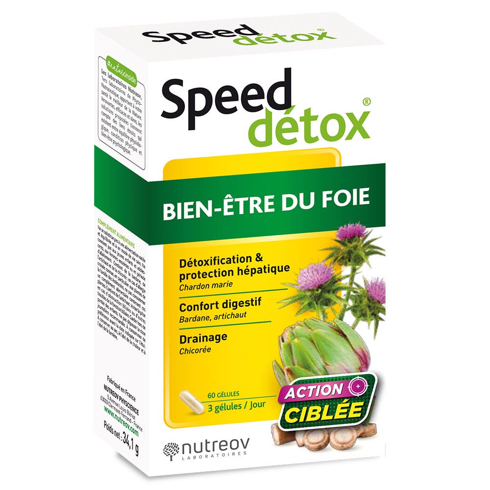 Nutreov Speed Detox Liver Wellness Targeted Action 60 Cápsulas Speed Detox Nutreov Targeted Action 60 cápsulas