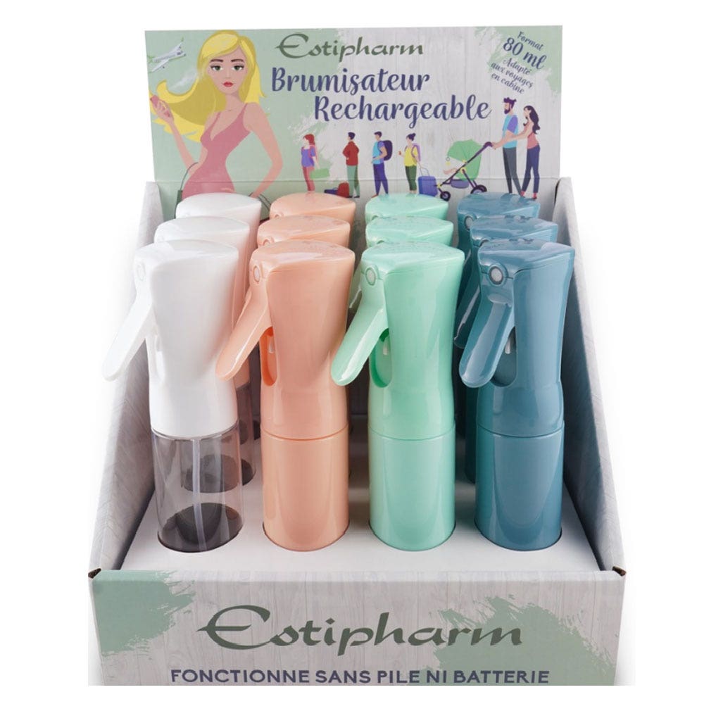 Estipharm Pulverizador automático portátil recargable sin bomba 80ml