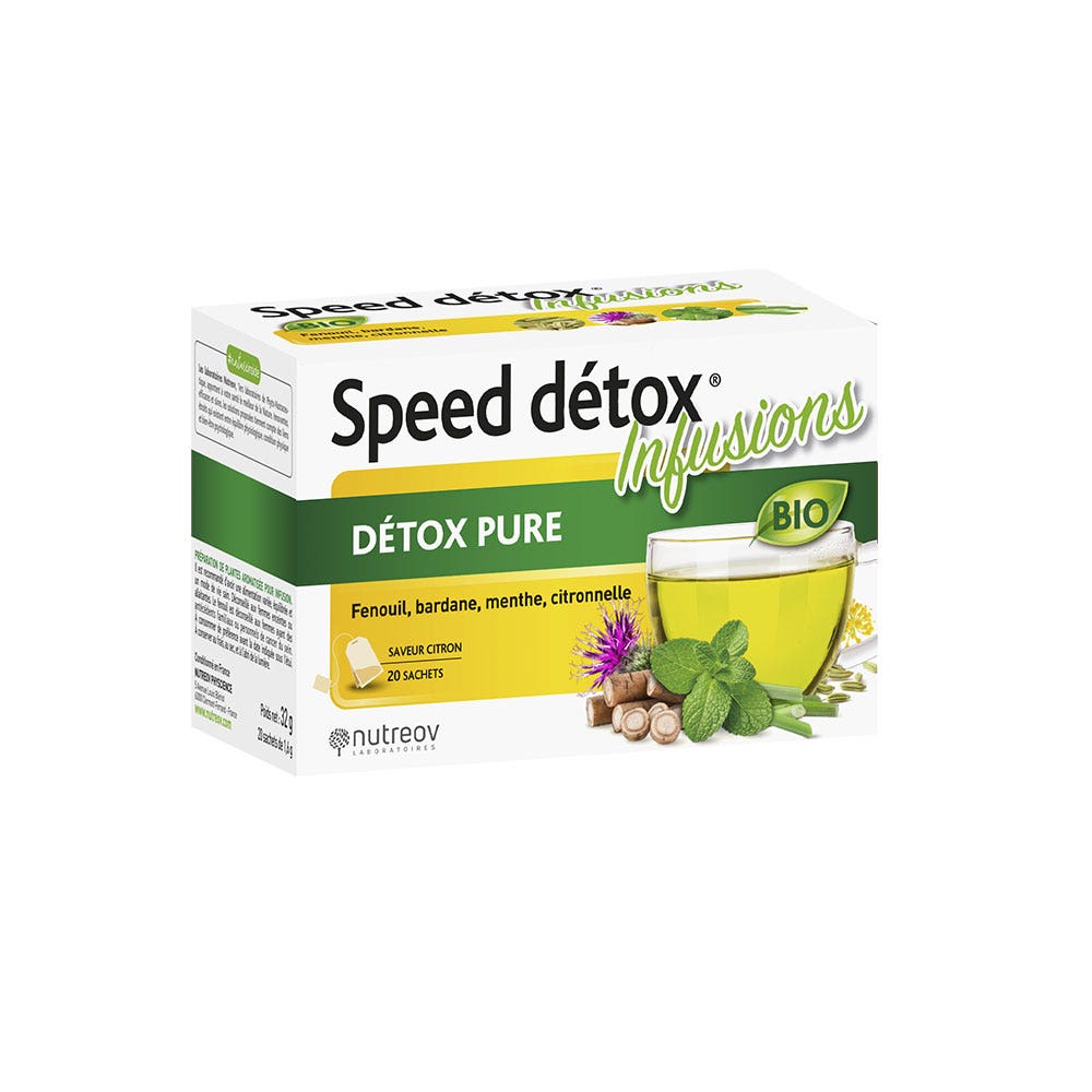 Nutreov Speed Detox Infusiones Detox Puro Sabor Limón 20 sobres