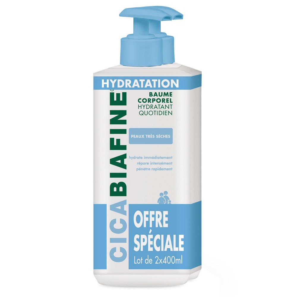 Cicabiafine Bálsamo corporal antisequedad Peaux très sèches à irritées 2x400ml