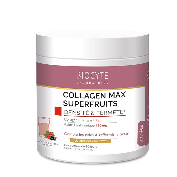 Biocyte Anti-âge Collagena Maxi Superfrutas Sabor a frutos rojos y menta 260g