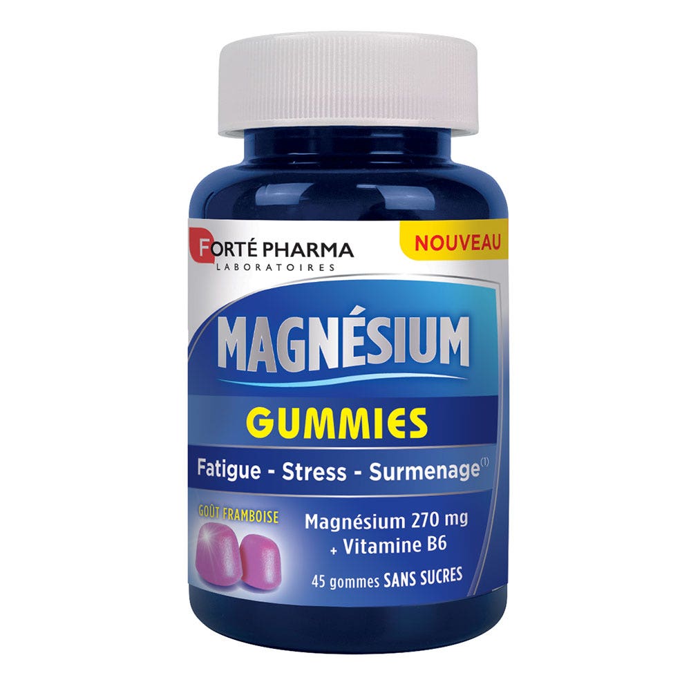 Forté Pharma Magnesio Sabor frambuesa sin azúcar 45 gominolas